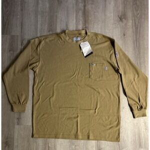 Tyndale FR Pullover Crew Neck Work shirt, Beige/Tan, CAL8 CAT2, 2XRG, NWT
